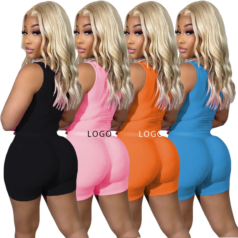 Summer Clothing Logo - Custom LOGO 2 piece sets womens