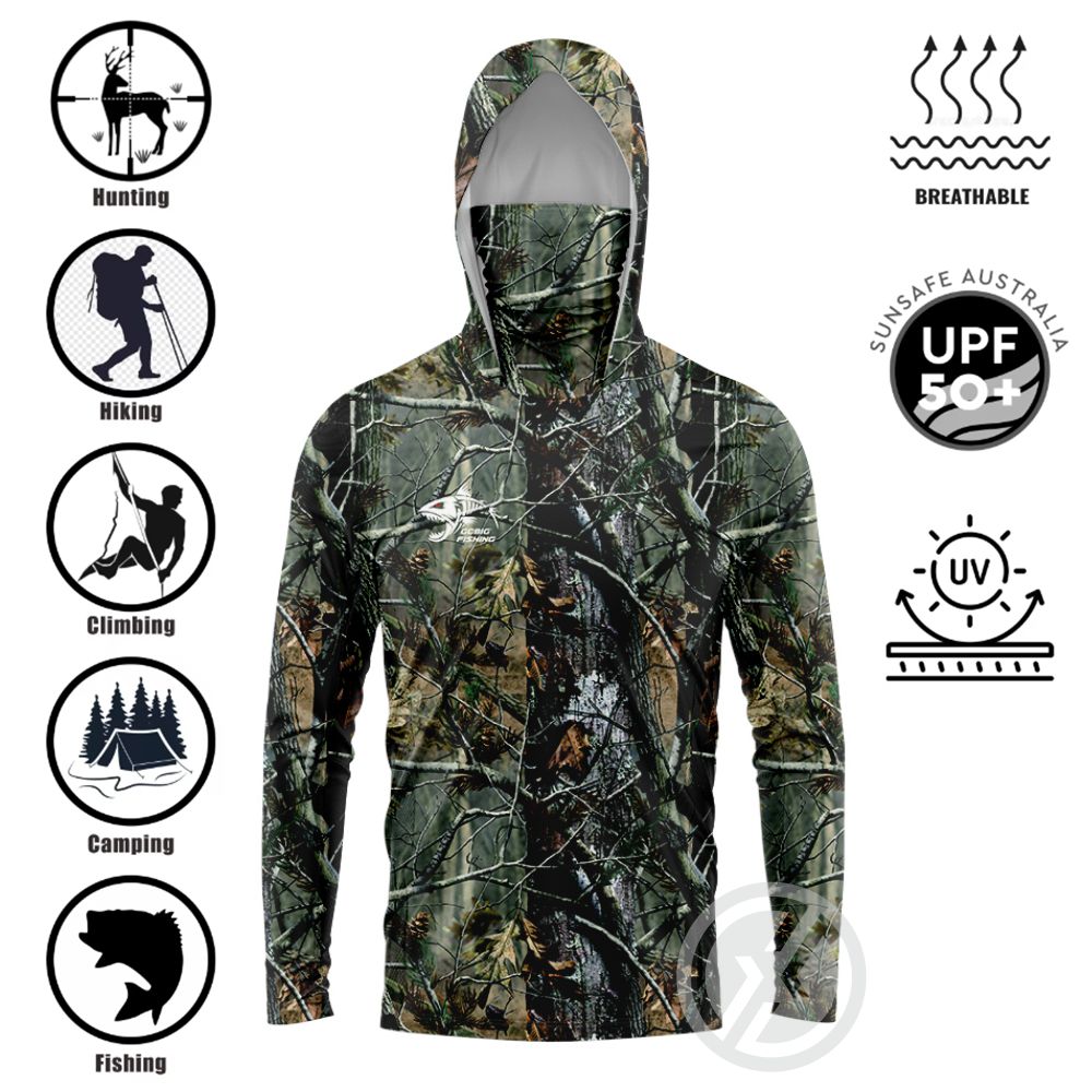 Summer Clothing Types - UPF50+ Hooded Fishing Shirt Built‑in Face