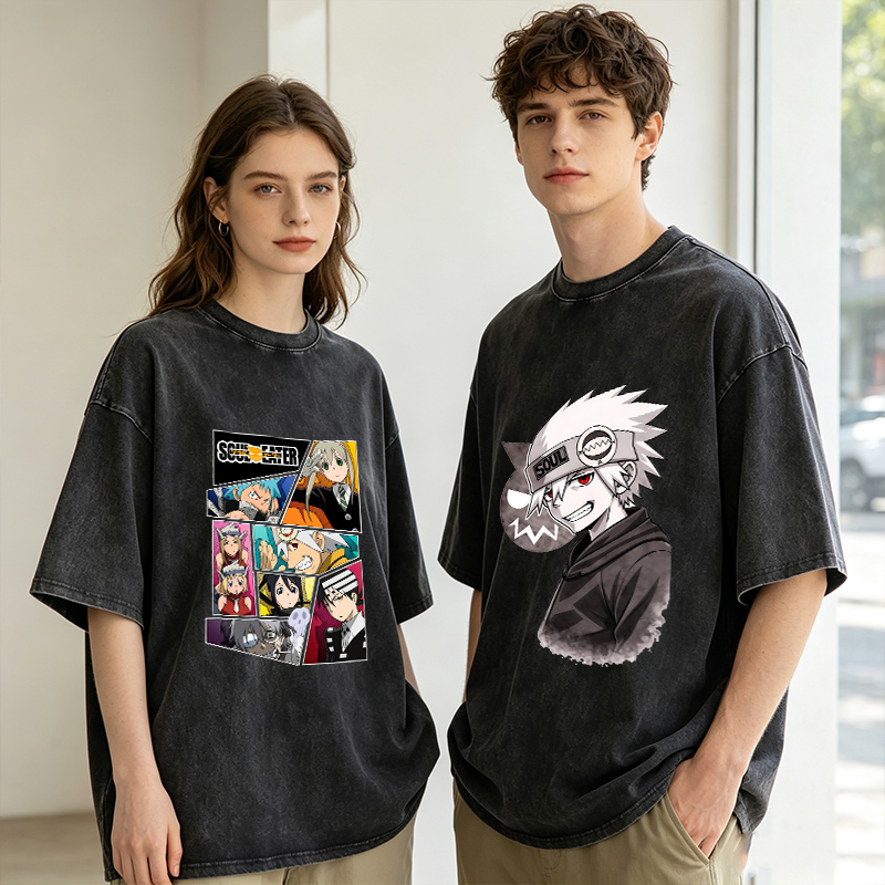 Summer Clothing Styles Men - Soul Eater Men Women T-shirt Washed