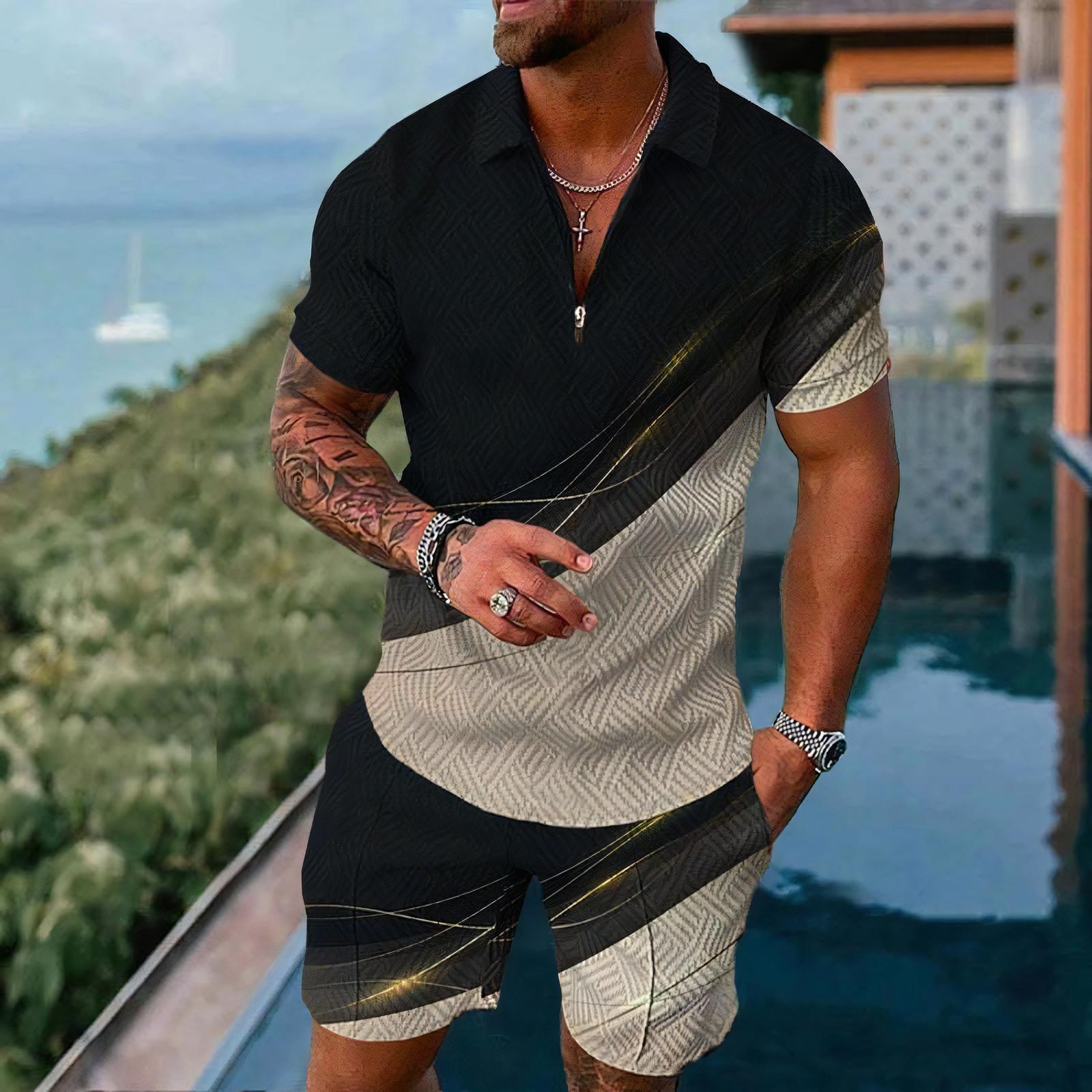 Summer Clothing Styles Men - Men's Polo Shirts Short Sleeve Sets