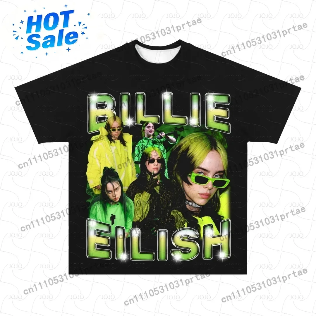 Billie Eilish Retro Pattern T- - огляд і ціна Summer Clothing Styles Men