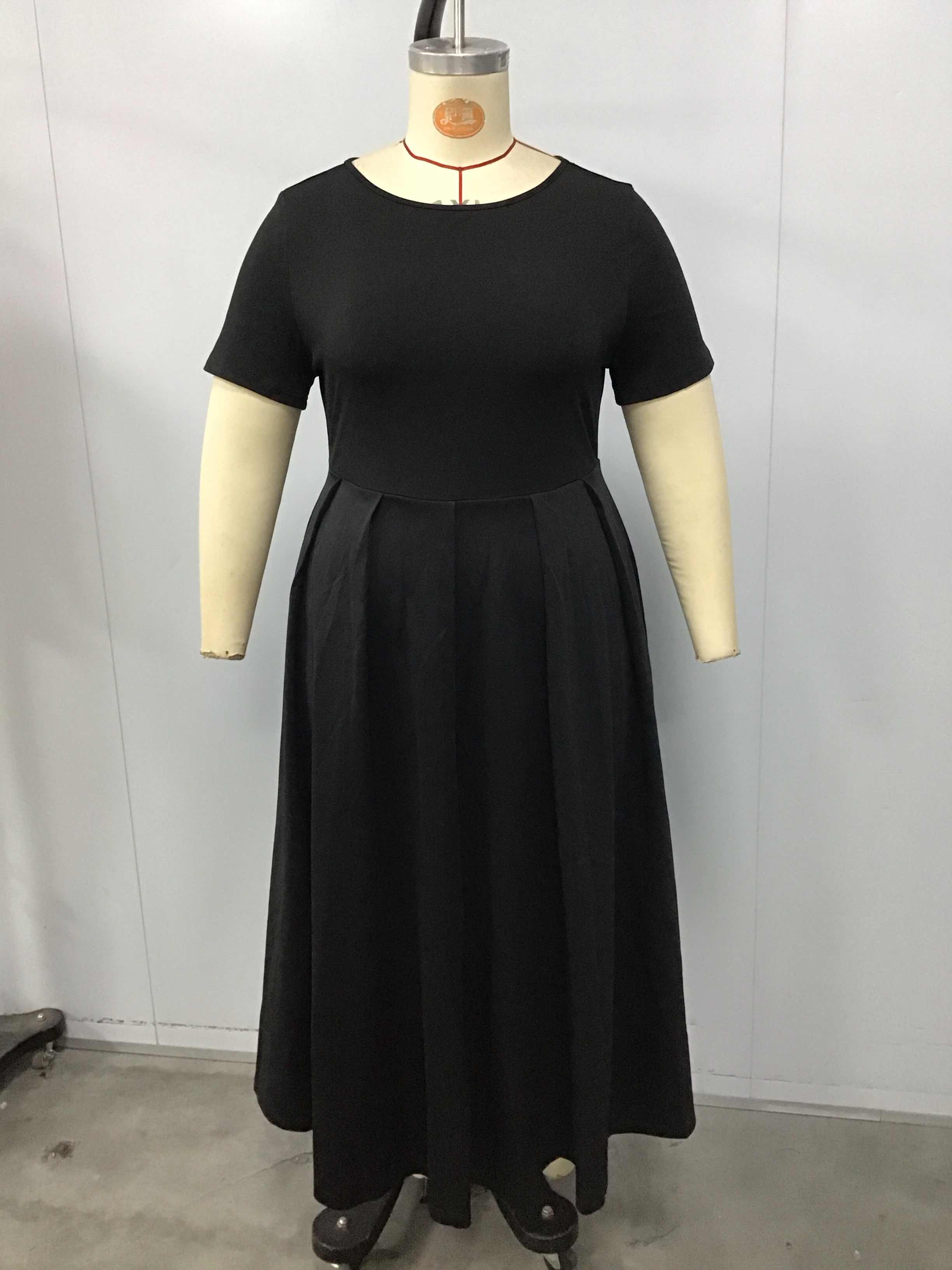 Women Plus Size Black Dress Sh - огляд і ціна Summer Clothing For Older Women
