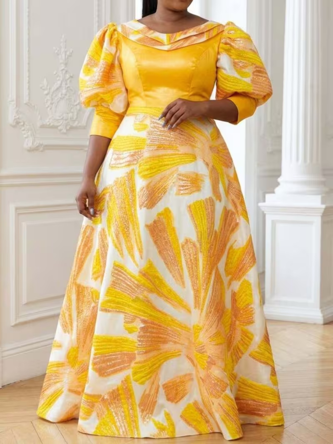 Plus Size Women Printed Satin  - огляд і ціна Summer Clothing For Older Women