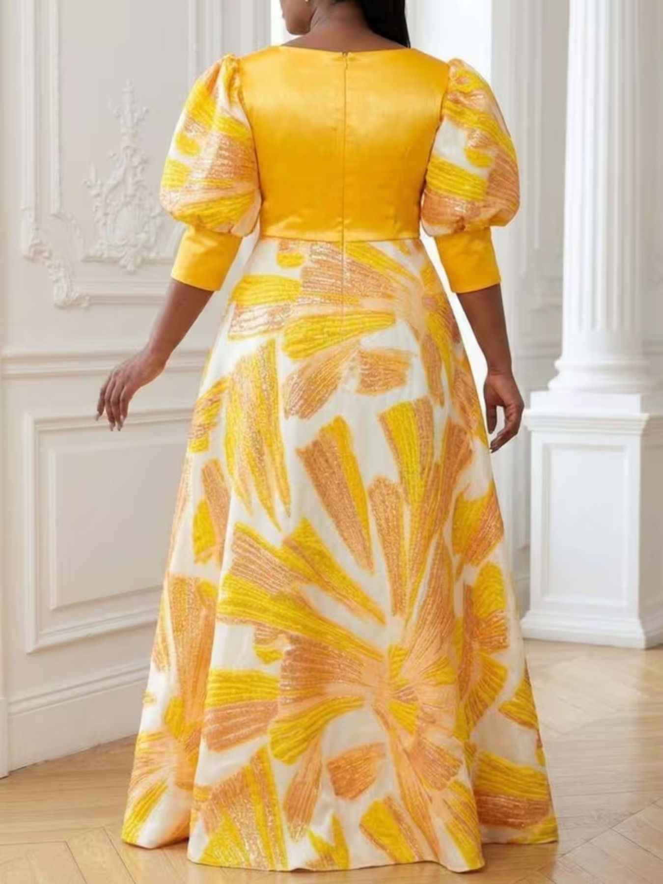Plus Size Women Printed Satin  - огляд і ціна Summer Clothing For Older Women
