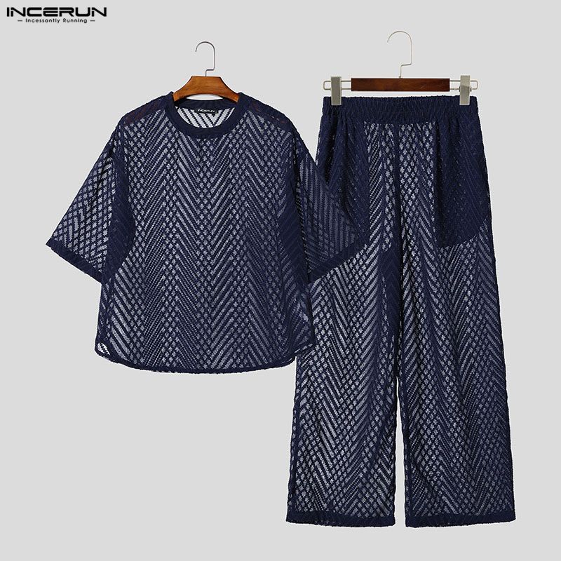 INCERUN Men's Sets See Through - огляд і ціна Summer Clothing For Young Men