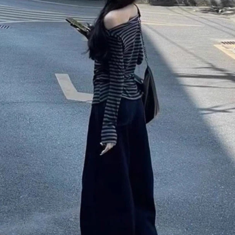 Women Vintage Striped Off Shou - огляд і ціна Off Shoulder Blouse