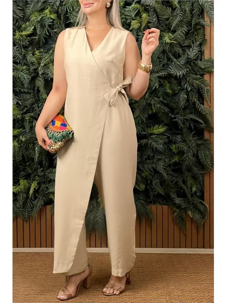 Female Casual Jumpsuit V-Neck  - огляд і ціна Summer Clothing Holiday
