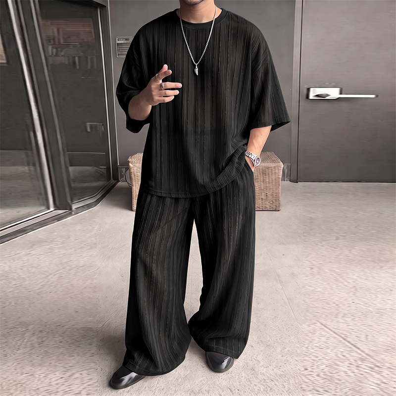 INCERUN Men's Sets Striped See - огляд і ціна Summer Clothing For Young Men