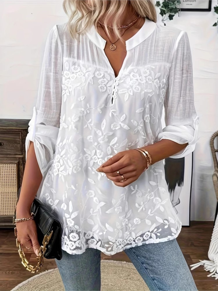 Fashion White Lace Shirt Top F - огляд і ціна Summer Clothing Holiday