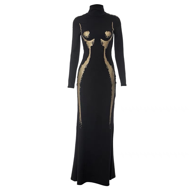 Sexy 3D Body Shape Printed Dre - огляд і ціна Summer Clothing H&M