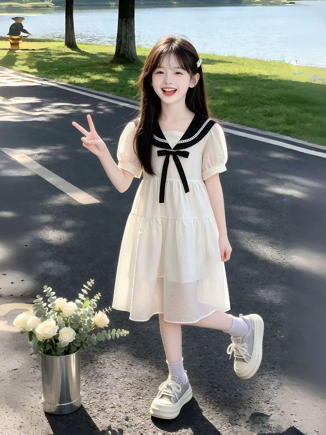 Girls Summer Dress Navy Collar - огляд і ціна Summer Clothing Old Navy
