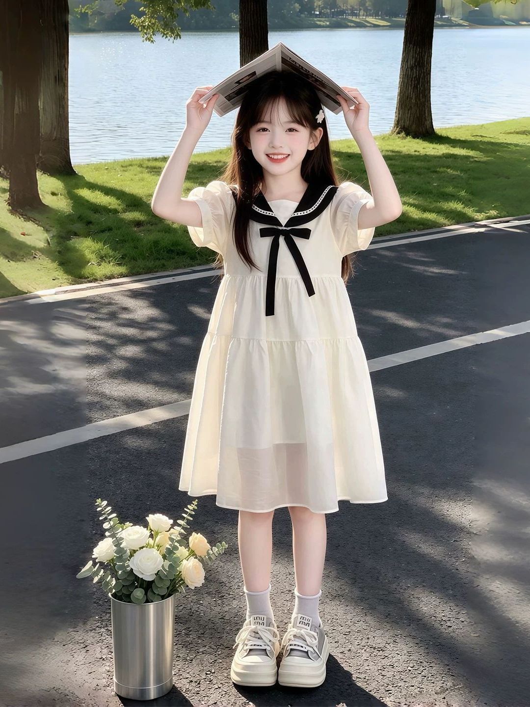 Girls Summer Dress Navy Collar - огляд і ціна Summer Clothing Old Navy