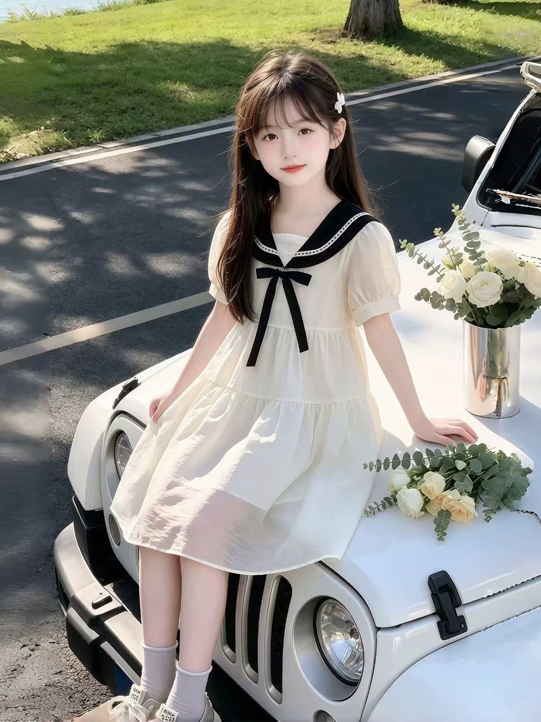 Girls Summer Dress Navy Collar - огляд і ціна Summer Clothing Old Navy