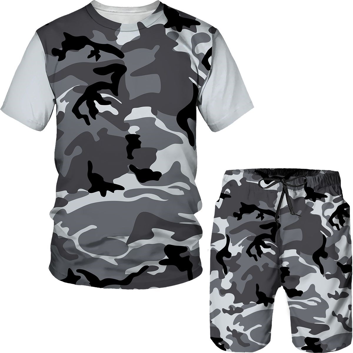 Camouflage Men's Suits Camo 3D - огляд і ціна Summer Clothing For Young Men