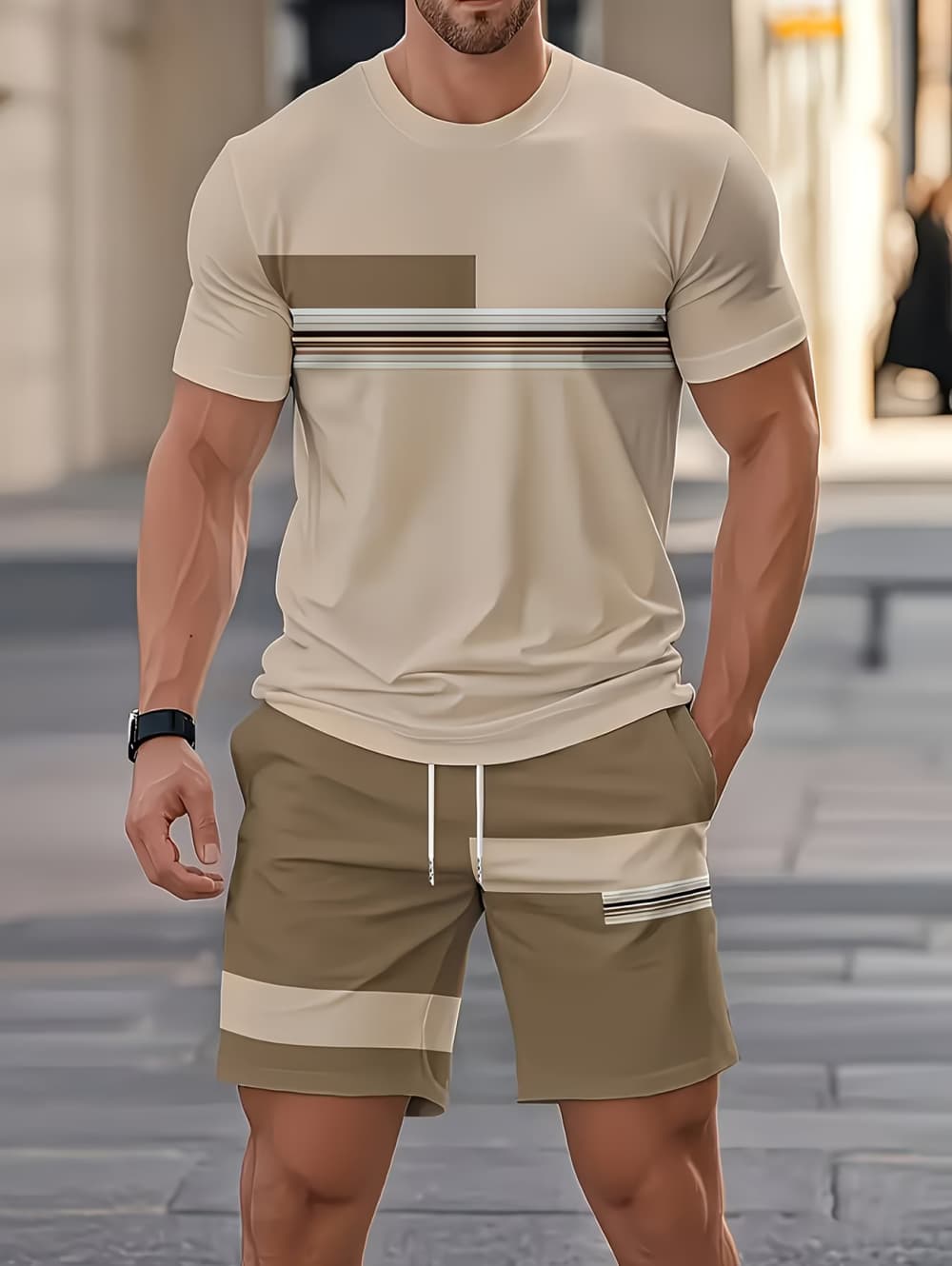 Men's Summer Sets Funny 3D Str - огляд і ціна Summer Clothing For Young Men