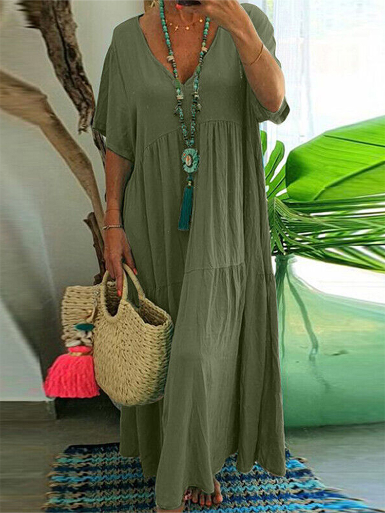 plus Size Women's V Neck Casua - огляд і ціна Summer Clothing For Older Women
