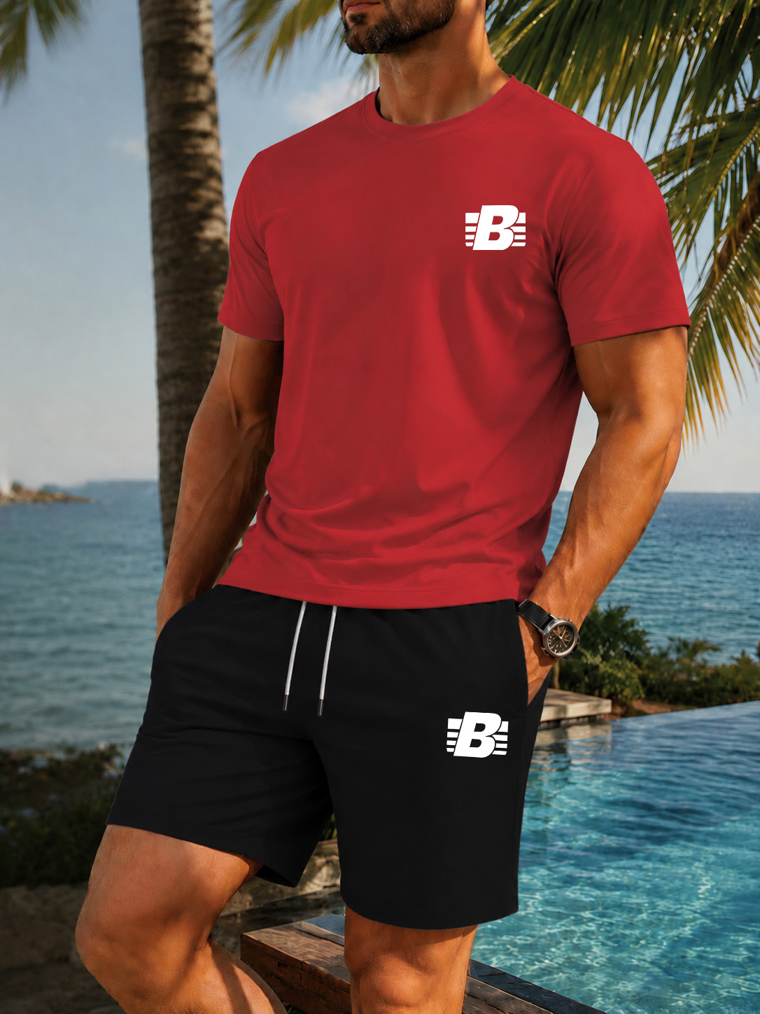 Men's 2-Piece Tracksuit Casual - огляд і ціна Summer Clothing For Young Men