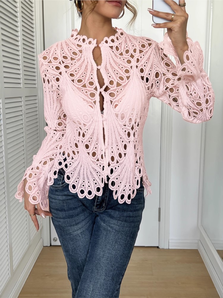 White Lace Shirt For Women Fas - огляд і ціна Summer Clothing Holiday